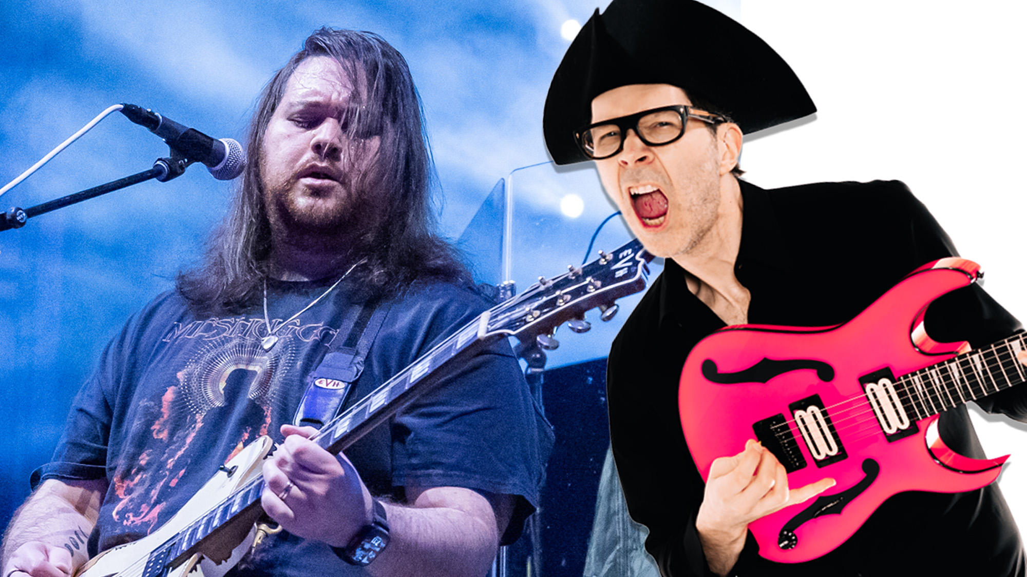 Wolfgang Van Halen performs live, Paul Gilbert poses for a press photo