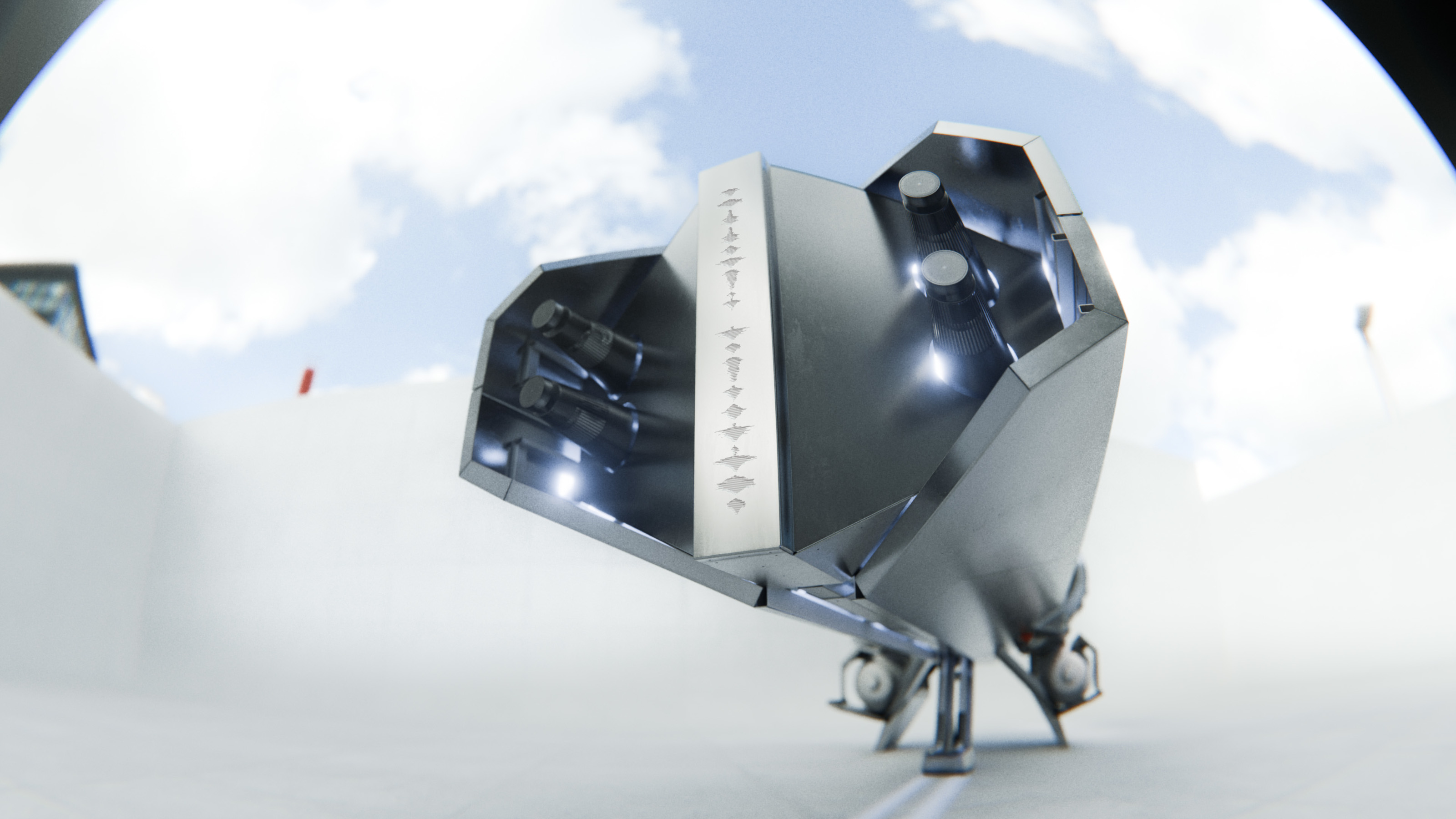 A design render of the Vollebak Spaceshop