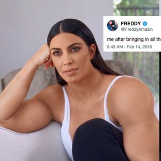 Kim Kardashian Muscular Arms Meme 