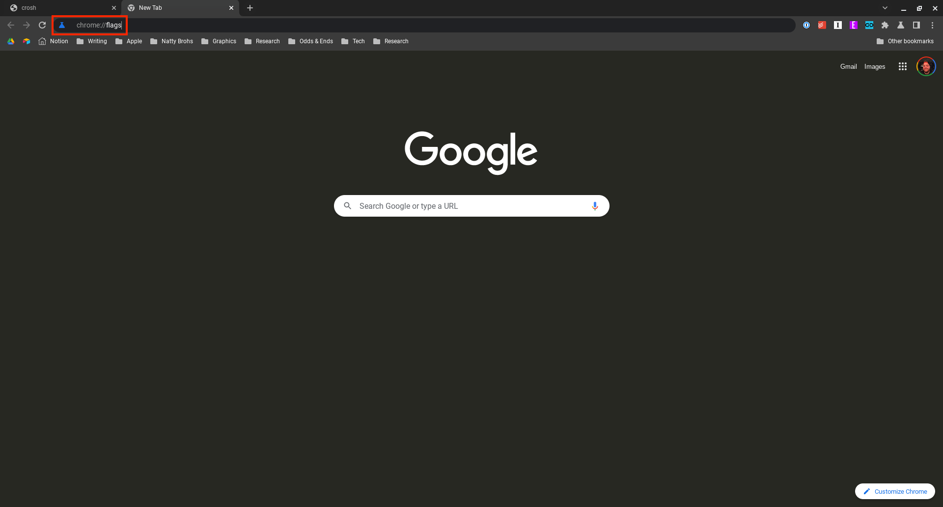 Enable Borealis flag in Chrome - 1