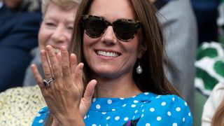 Kate Middleton's blue and white polka dot dress