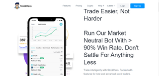 Website screenshot for Stock Hero
