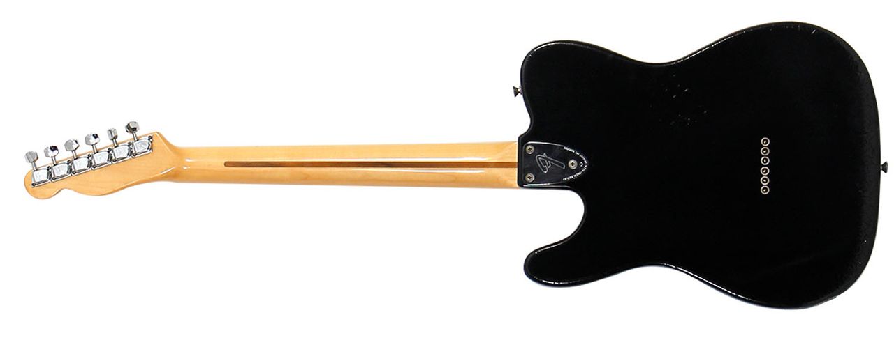 A stage-played 1972 Fender Telecaster in black that was once owned by Keith Richards goes up for auction