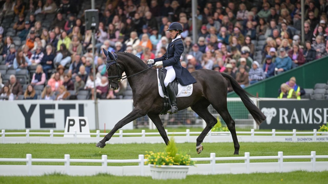 Tiana Coudray riding Cancaras Girl in the Badminton Horse Trials dressage