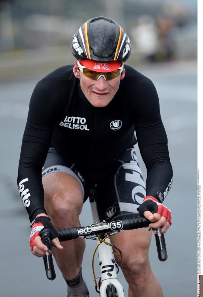 Andre Greipel (Lotto Belisol) had cramps in the finale and couldn't contend the sprint