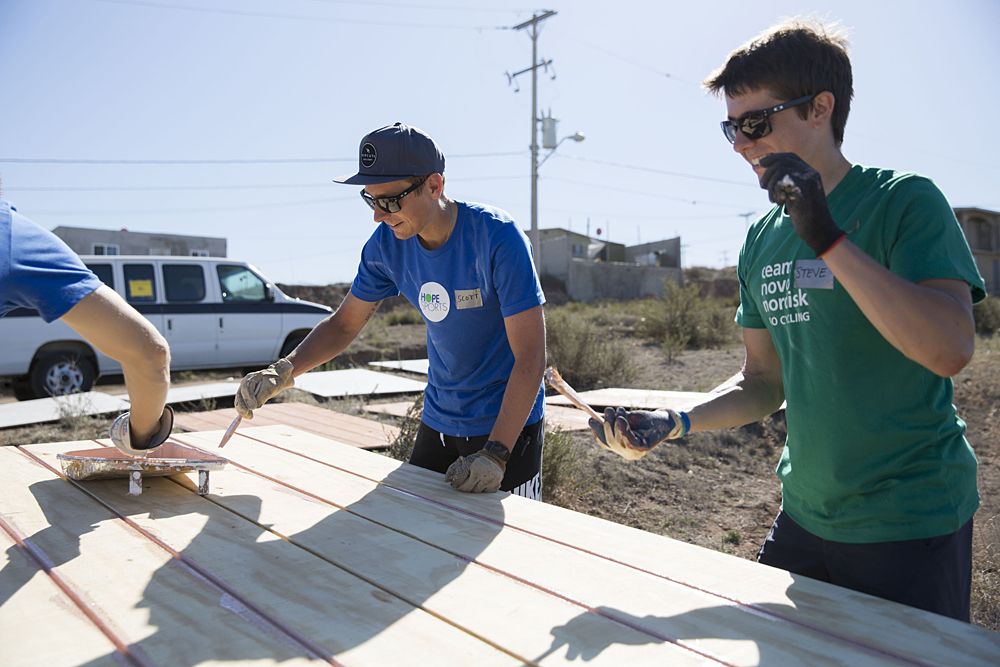 Novo Nordisk bond over building homes for poor families in Rosarito, Mexico.