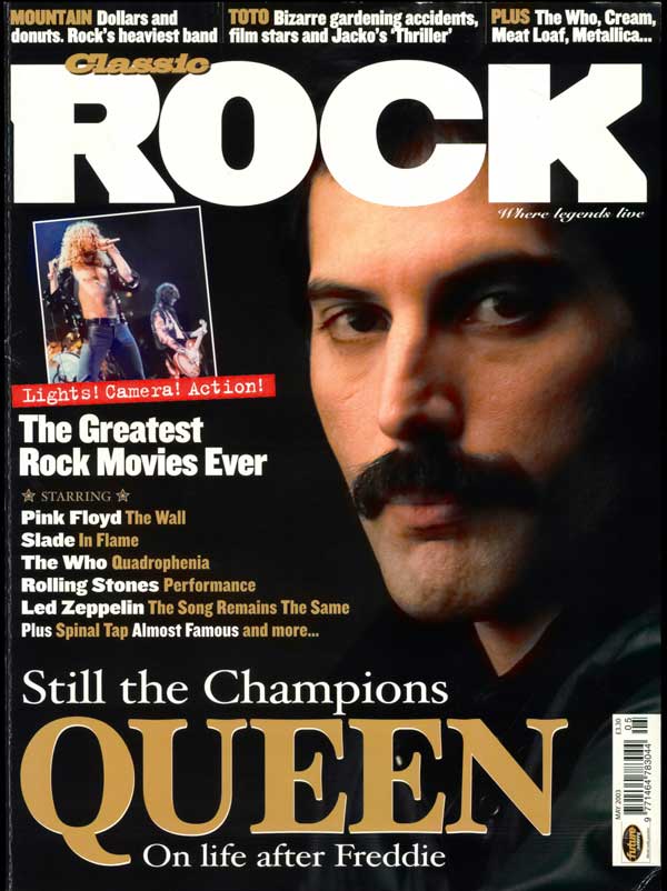 The cover of Classic Rock 53, featuring Freddie Mercury