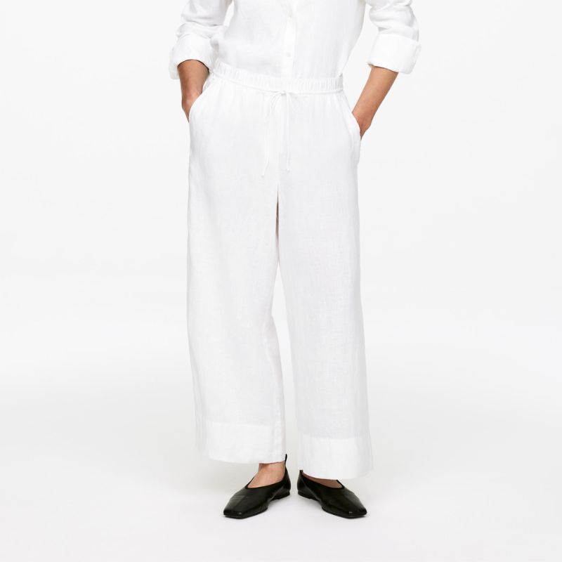 Image of white linen trousers