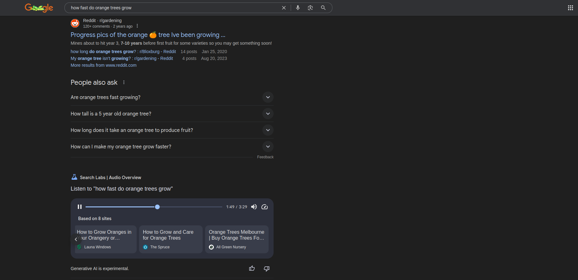 Google is experimenting with AI-generated podcast-like audio summaries at the top of its search results