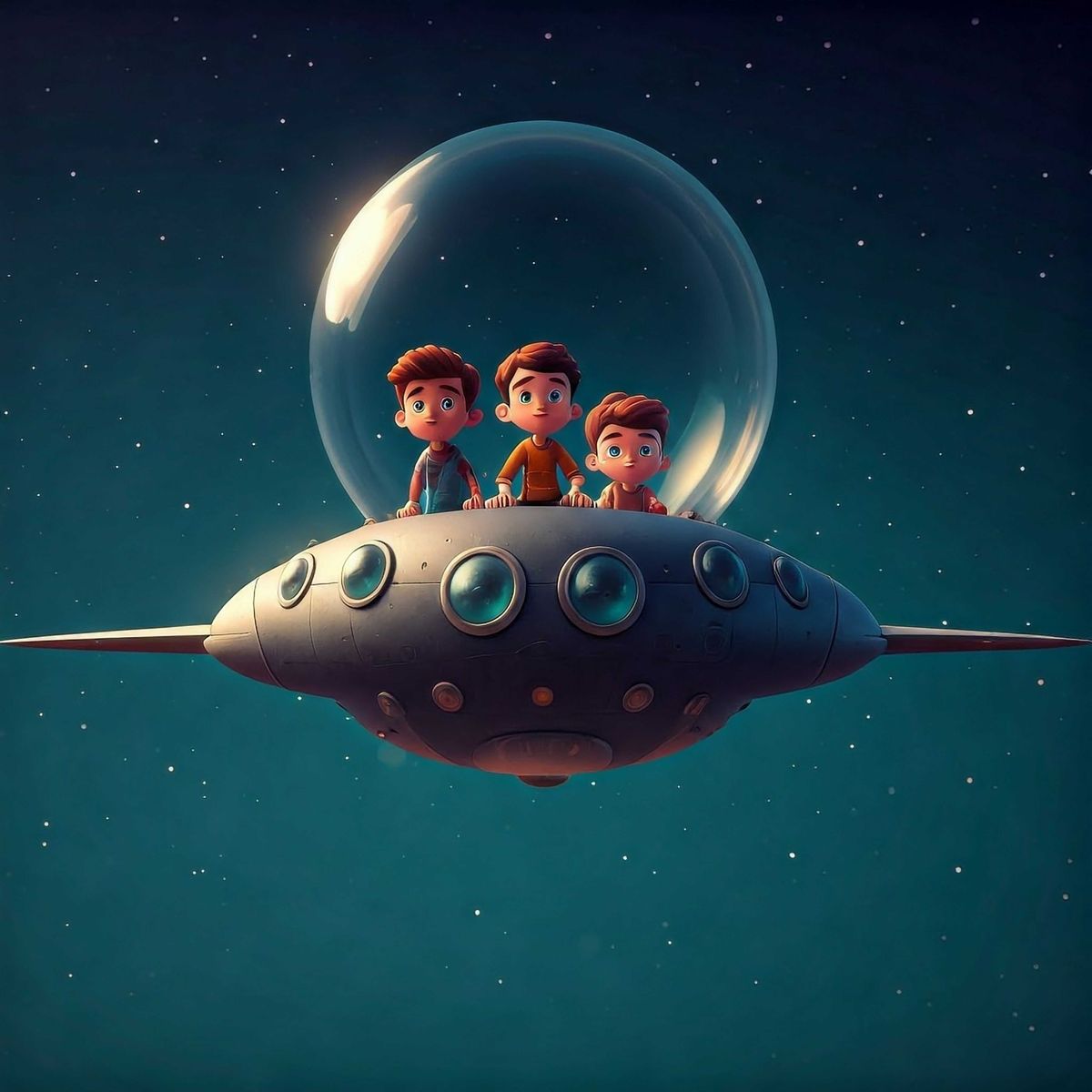 Kids of a Spaceship generated by Pixel Studio