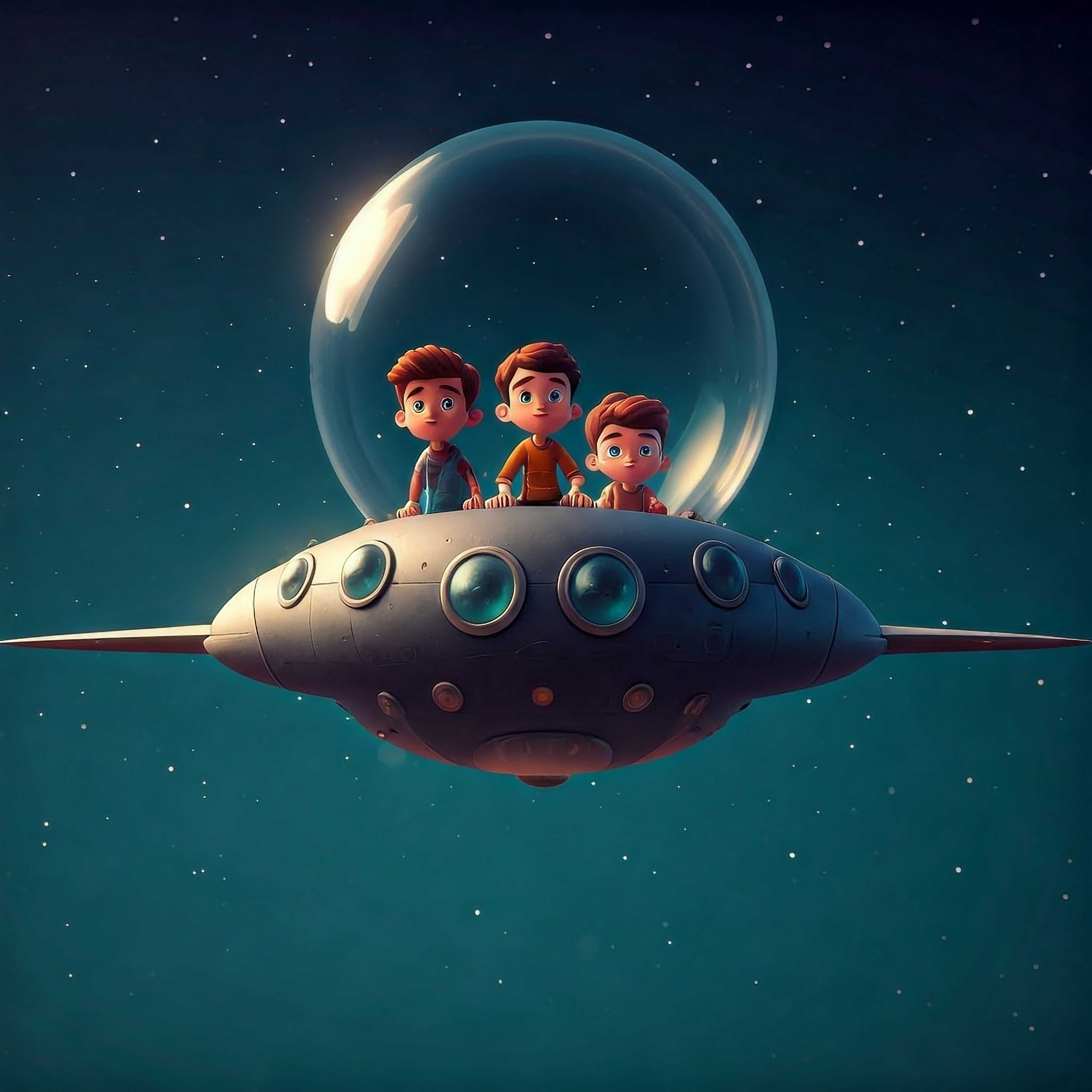 Kids of a Spaceship generated by Pixel Studio