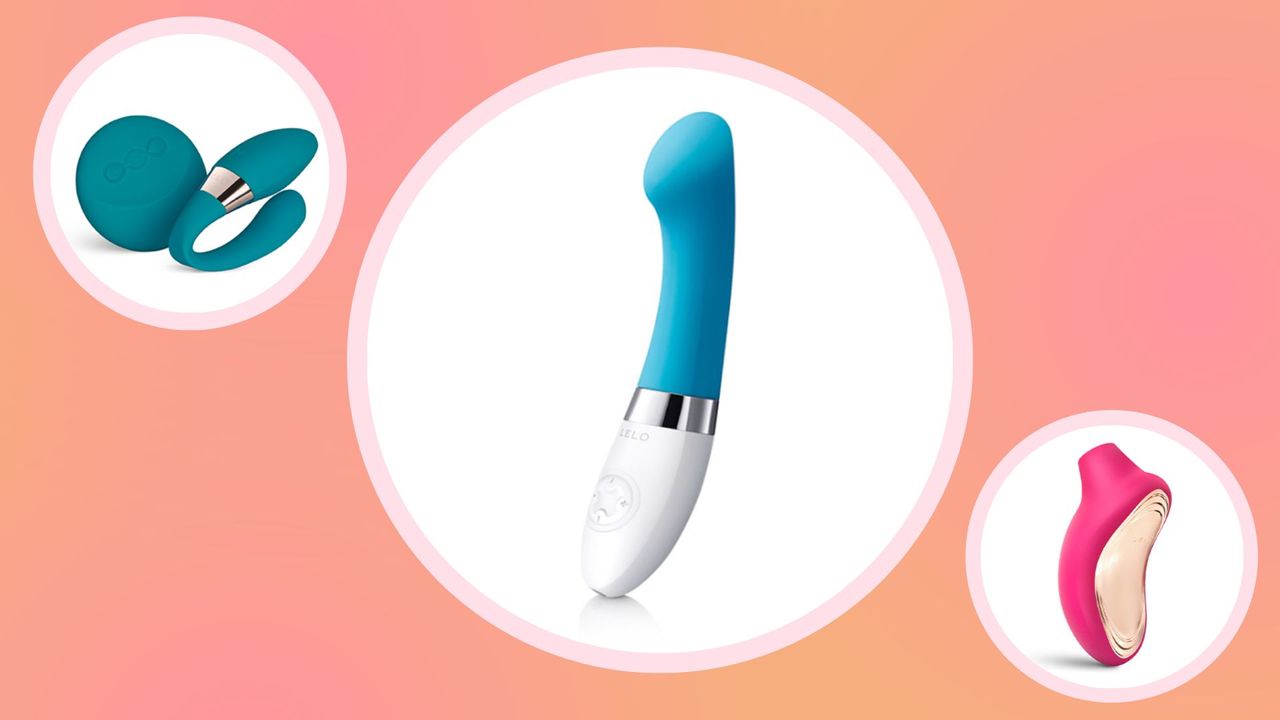 Lelo sex toys on sale during its orgasmic march sale on an orange background in three small bubbles