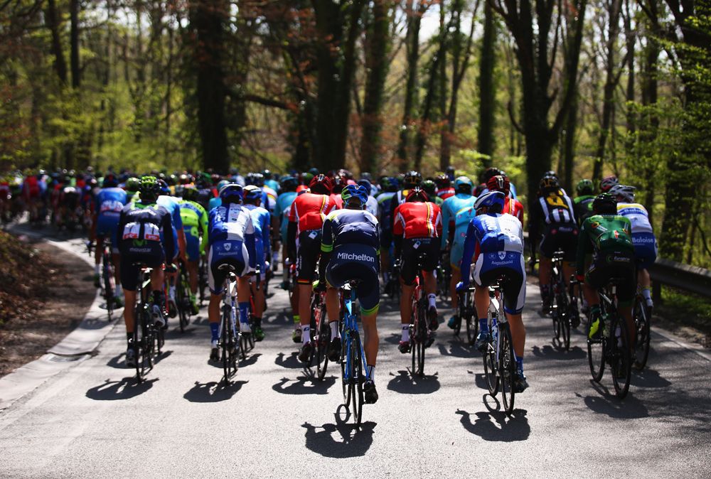 Katusha set the pace in the early stages of La Fleche Wallonne