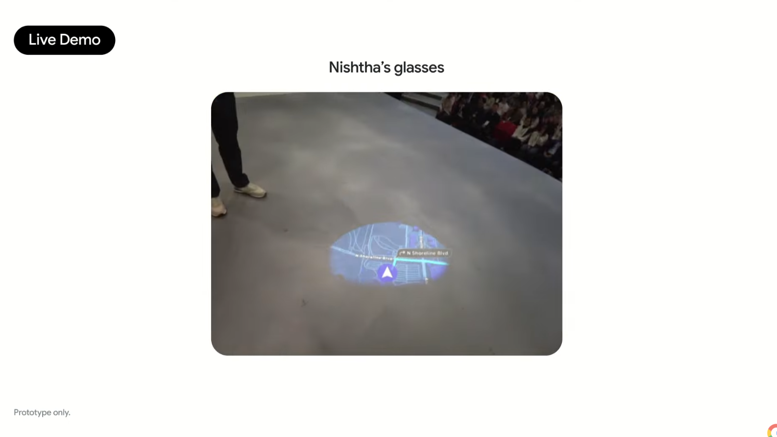 3D Google Maps view through Android XR smart glasses