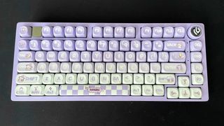 The Epomaker x Leobog Hi75 mechanical keyboard in lavender