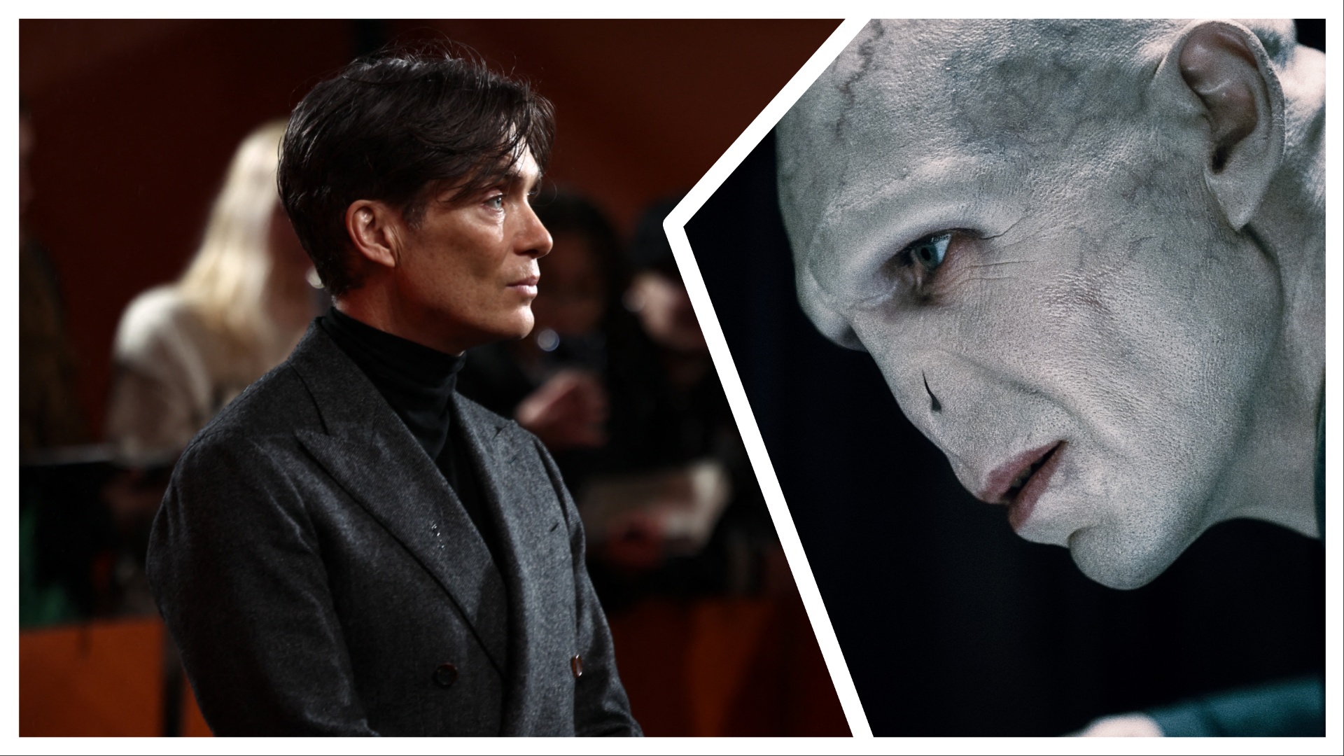 Irish producer and actor Cillian Murphy poses on the red carpet upon arrival to attend the world premiere of "28 Years Later: The Bone Temple" at the BFI IMAX / Ralph Fiennes as Voldemort in Harry Potter 