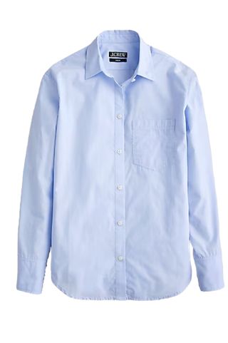 Collection Garçon Embellished Shirt in Blue Pinstripe