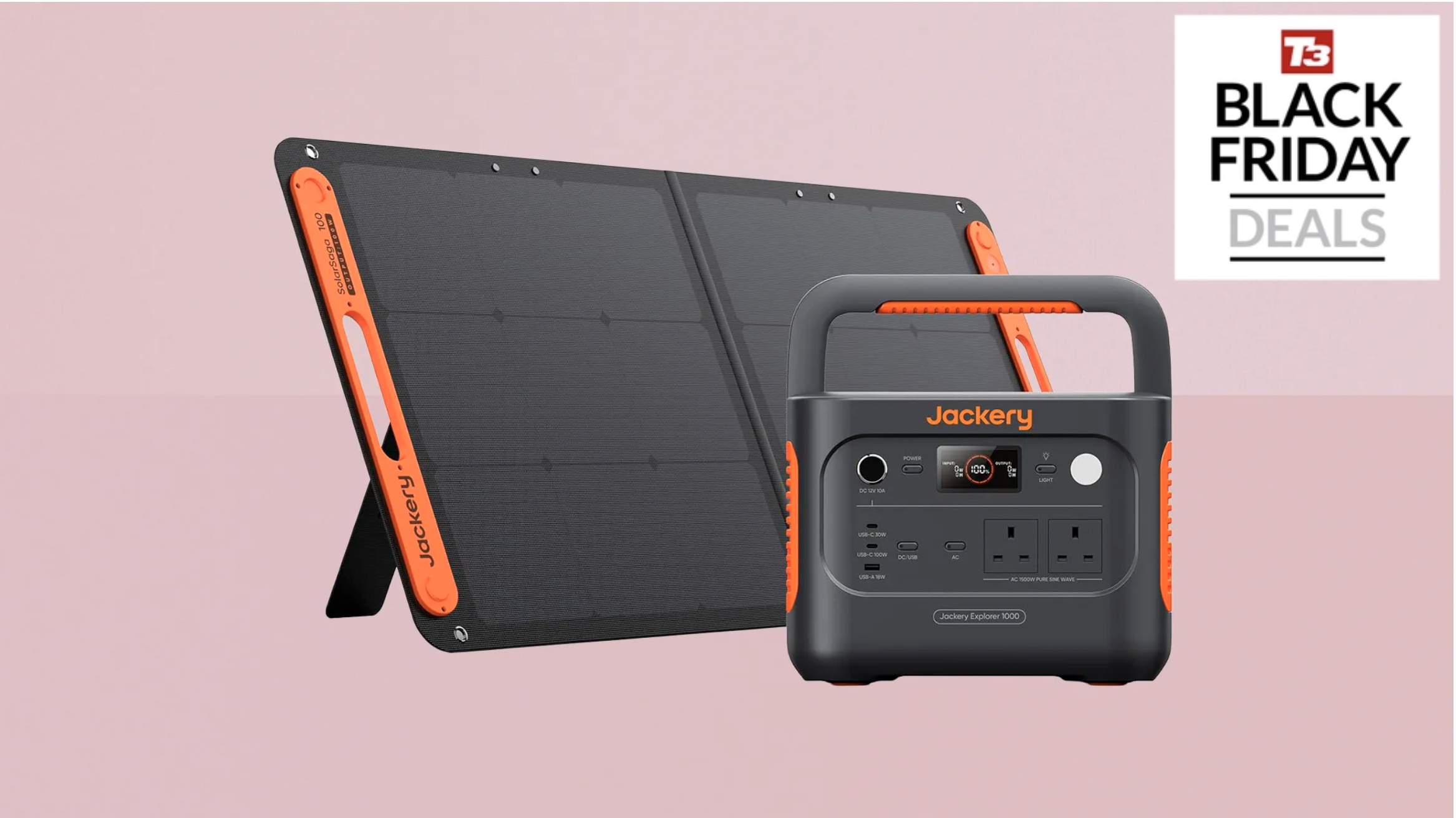Jackery Explorer 1000 v2+ 100W Solar Panel bundle deal