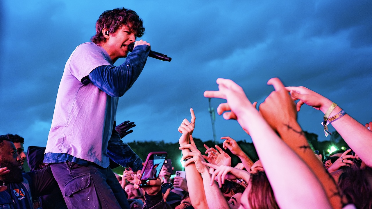 Brendan Yates of Turnstile performs at All Points East at Victoria Park on August 28, 2026