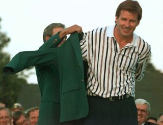 Pringle did very well with Faldo's victorious shirt in 1996