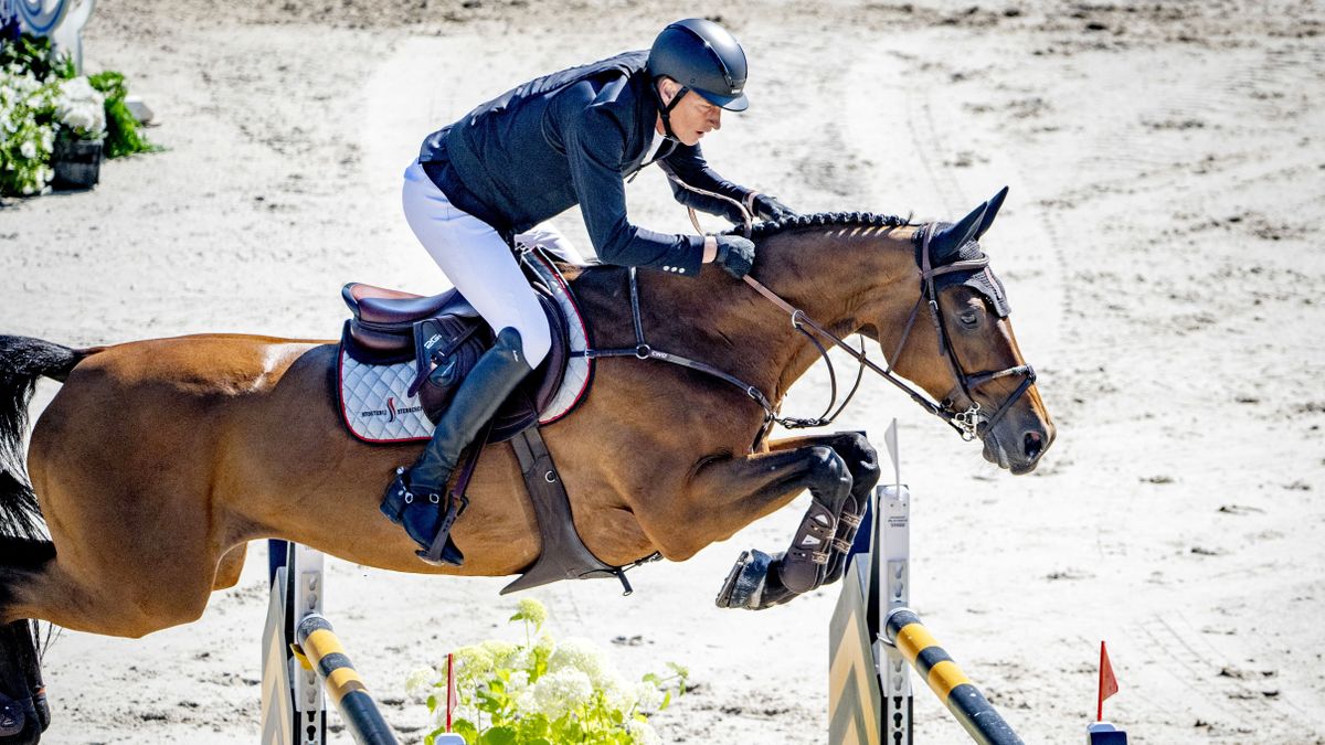 Marc Houtzager competes during the 75th edition of the CHIO Rotterdam at the Kralingse Bos in Rotterdam ahead of the Longines League of Nations Final 2024 event