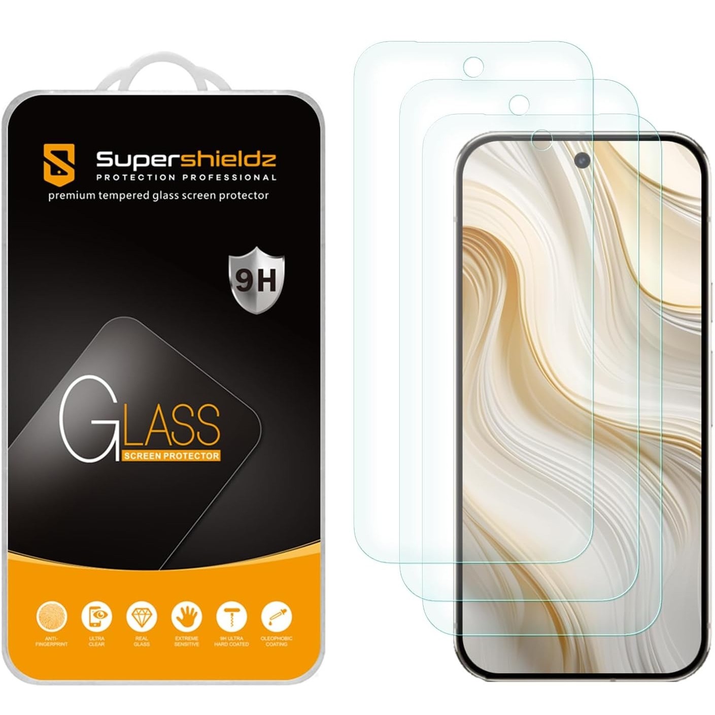 Supershieldz 3 Pack Google Pixel 9a Tempered Glass Screen Protector