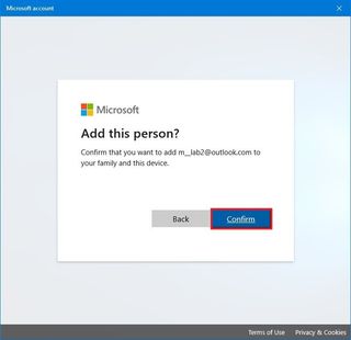 Windows 10 confirm account creation