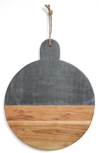 8. At Home Round Marble &amp; Acacia Wood Serving Board | Was $59, now $38.99 (save $20.01)