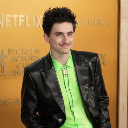 Timoth&eacute;e Chalamet attends the 31st Annual Screen Actors Guild Awards at Shrine Auditorium and Expo Hall on February 23, 2025 in Los Angeles, California.
