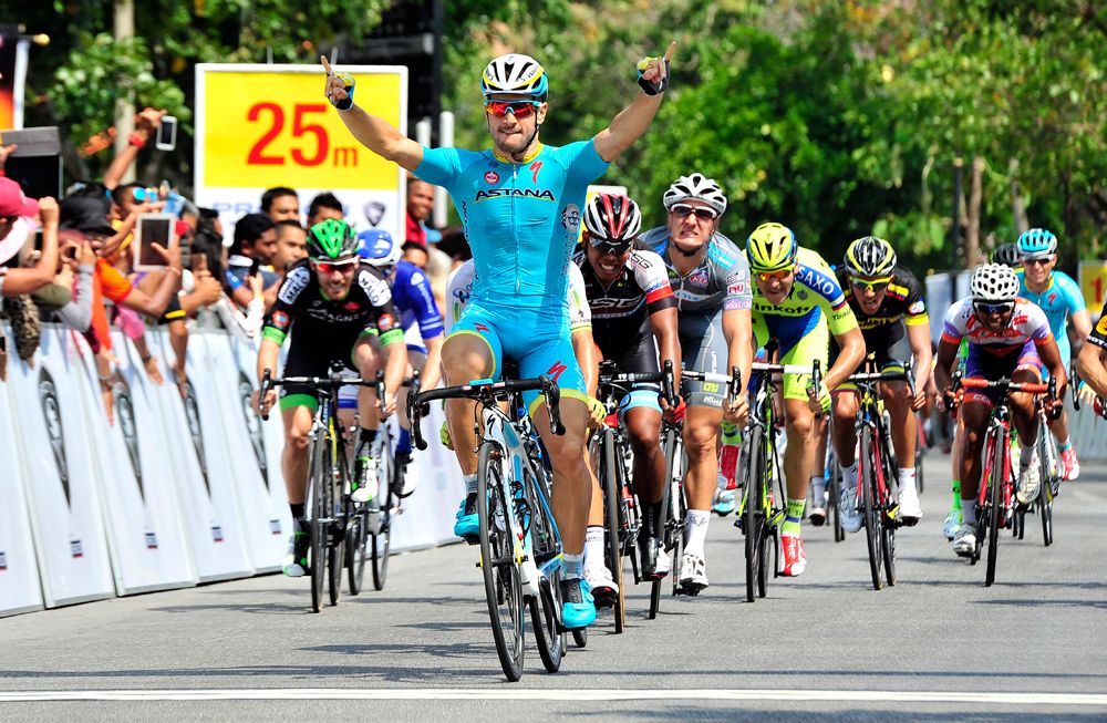 Andrea Guardini (Astana) wins stage 1of the Tour de Langkawi