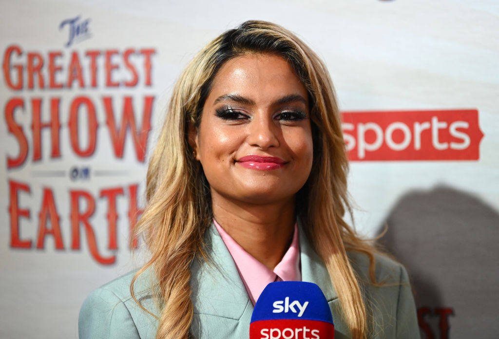 Melissa Reddy attends the Sky Sports Opening Night party of the 23/24 Premier League season, at Village Underground on August 11, 2023 in London, England.