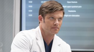 Chris Carmack as Atticus Lincoln aka Link on Grey's Anatomy Season 21.