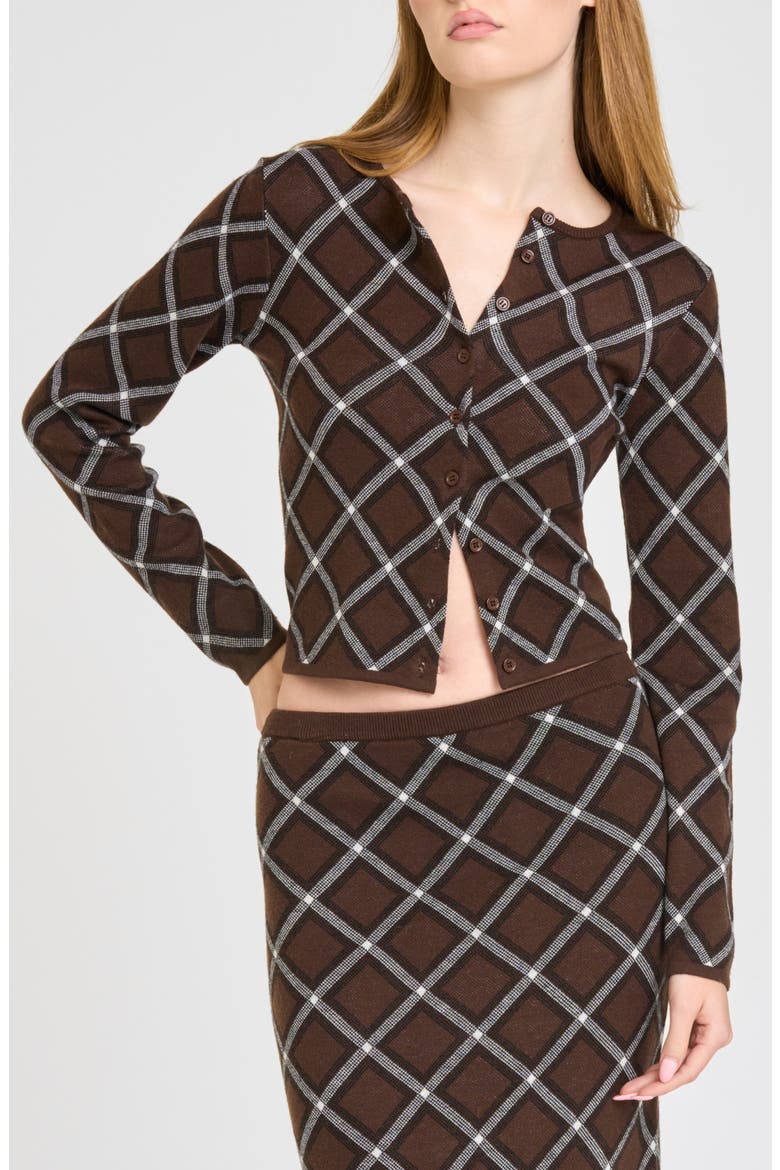 Willa Checked Cardigan