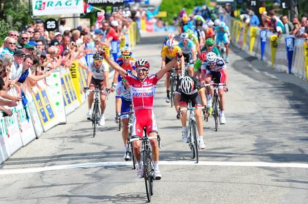 Daniel Moreno (Katusha) wins stage 2 of the Criterium du Dauphine