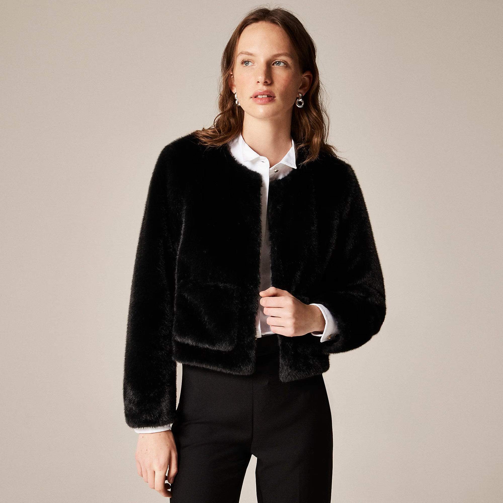 J.Crew, Faux-Fur Lady Jacket in Leopard Print