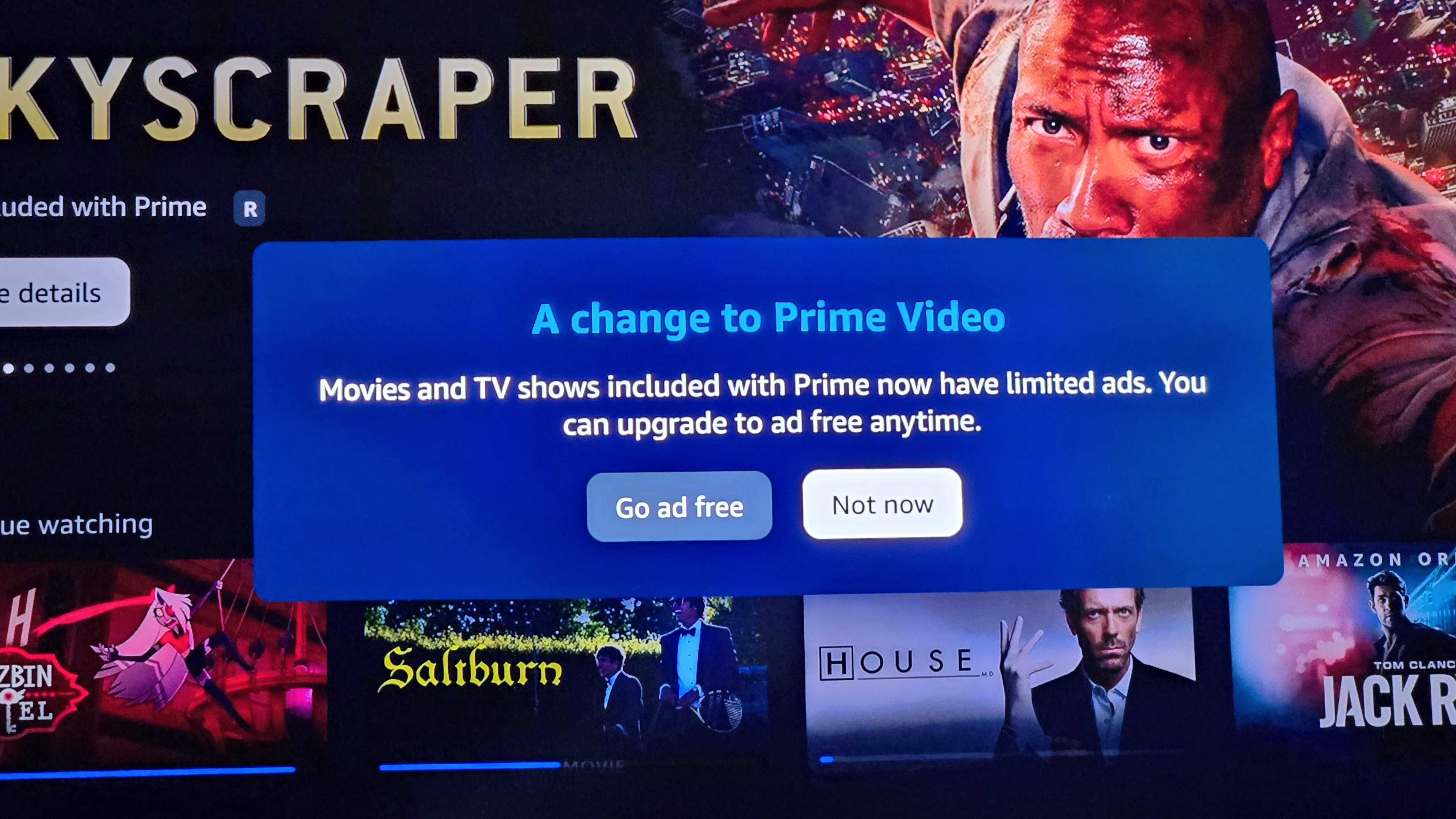 Warning about changes to Amazon Prime Video