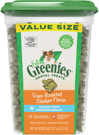 Greenies Feline Oven Roasted Chicken Flavor Adult Dental Cat Treats