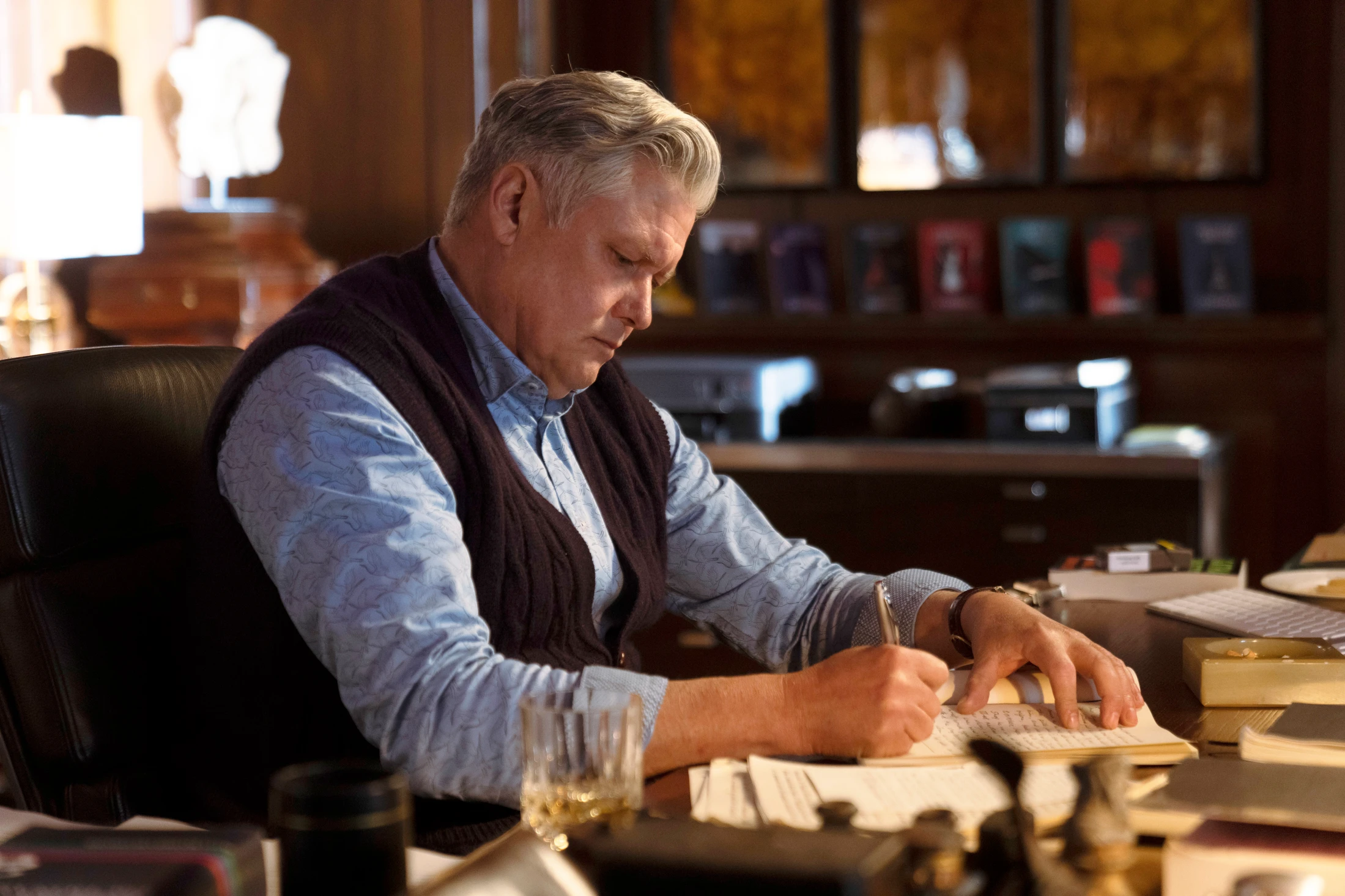 Conleth Hill as Alan Conway in Magpie Murders