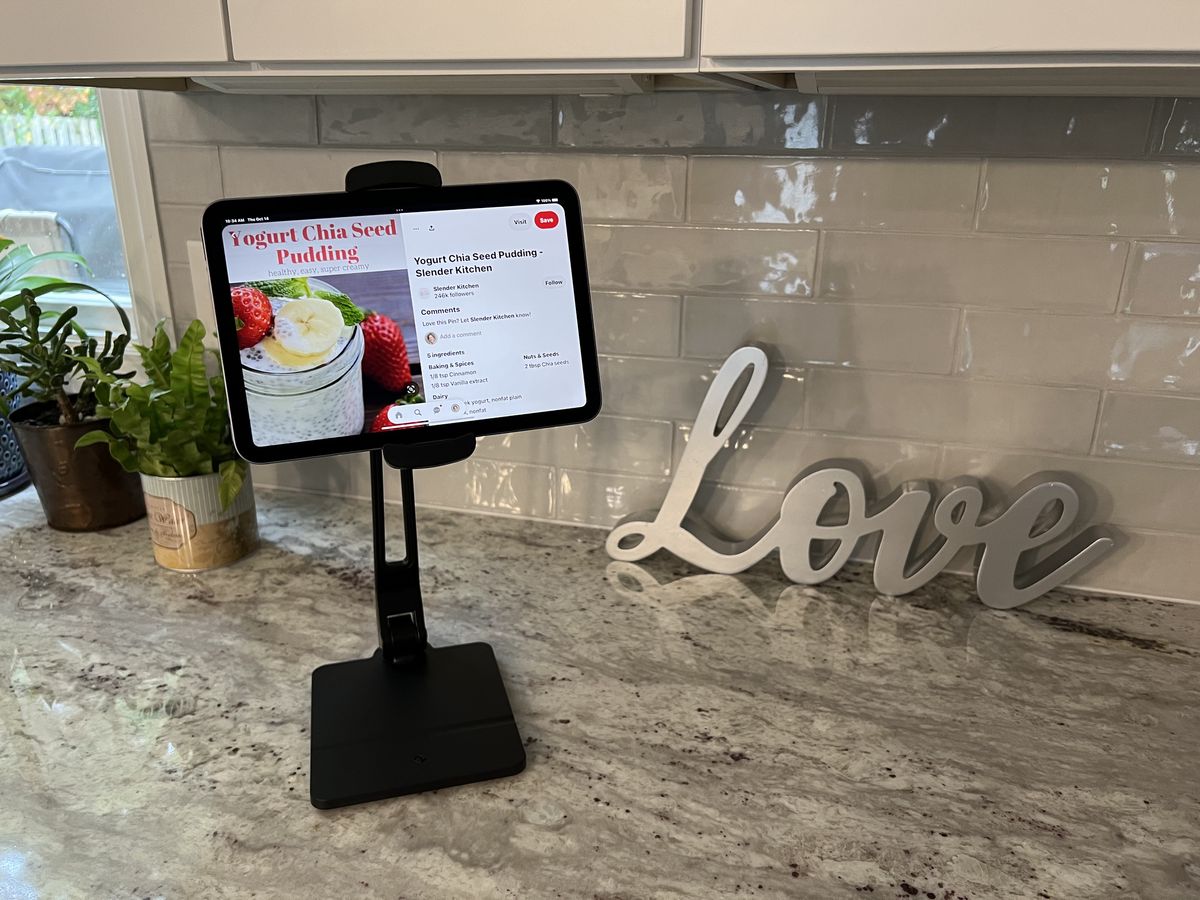 Supporto HoverBar Duo Per IPad/tablet - Regolabile, Con Base Pesante E Morsetto, Per Scrivania O Mensola