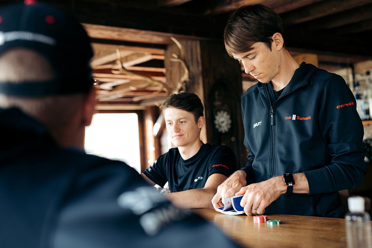 Team Sunweb training in K&uuml;htai, Austria in July after the coronavirus pandemic halted the road season