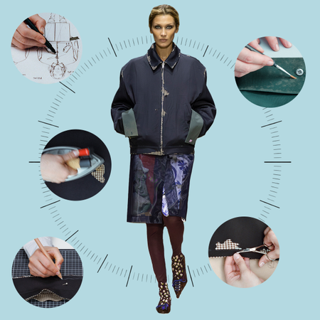 Prada FW26 Jacket Bella Hadid