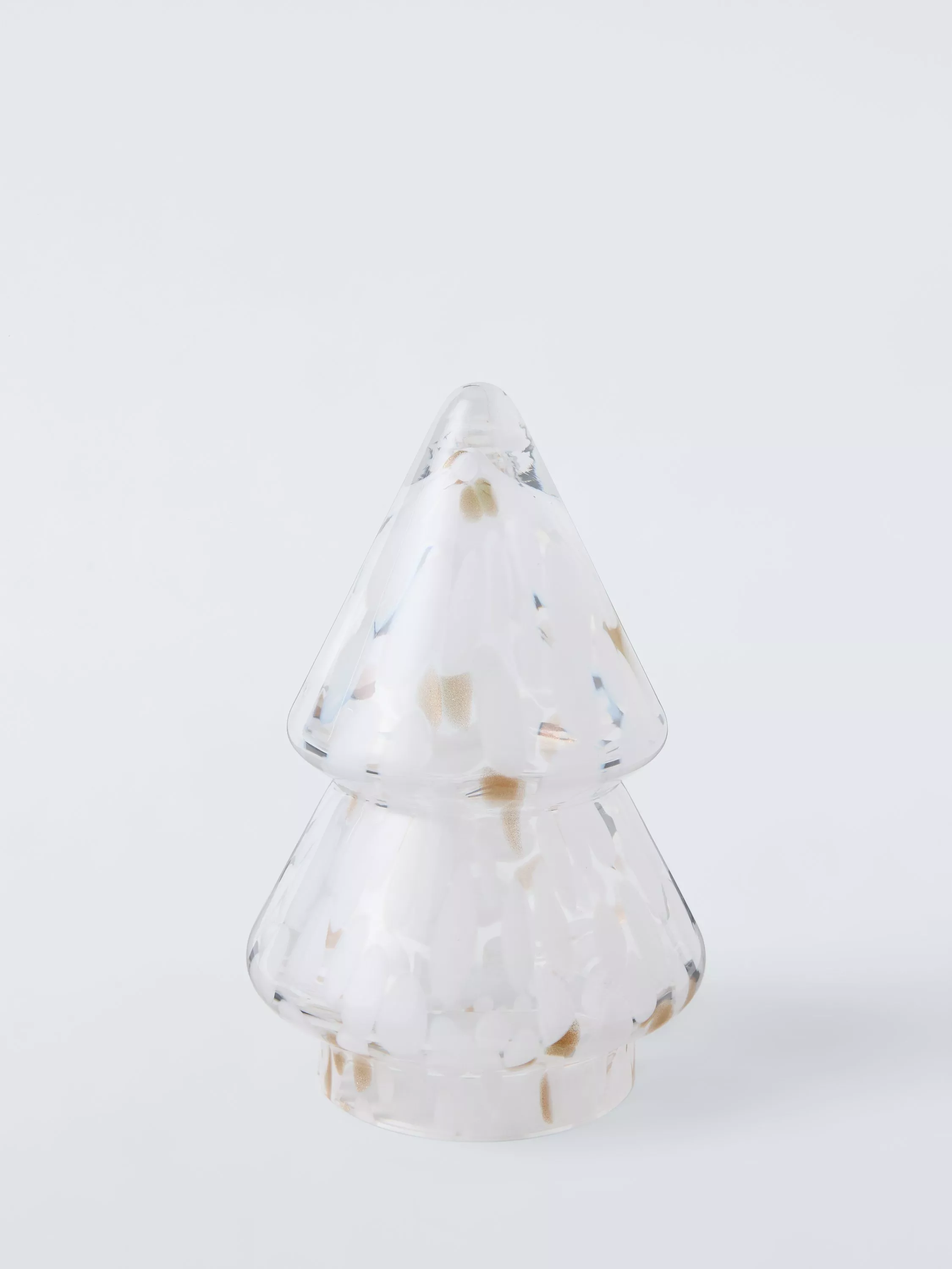 John Lewis Confetti Glass Christmas Tree, H20cm, Clear