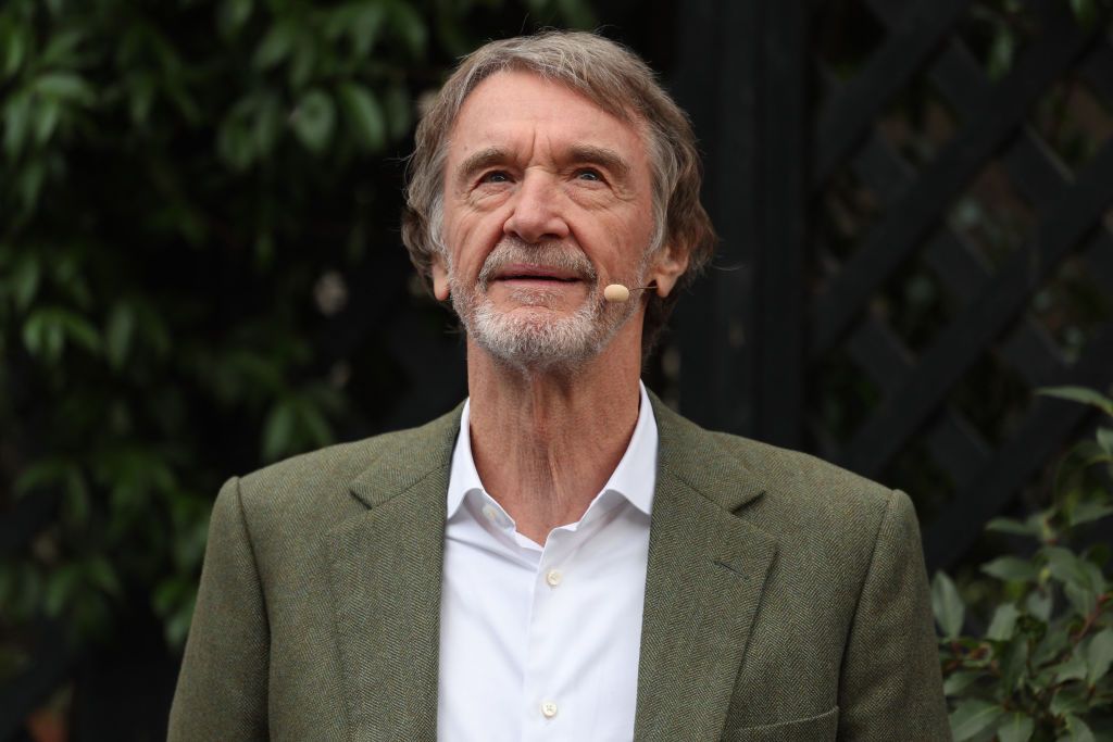 Manchester United owner Sir Jim Ratcliffe speaks during a media event to unveil the company&#039;s &quot;Ineos Fusilier&quot; outside the Grenadier public House in London on February 23, 2024. Manchester United new co-owner Jim Ratcliffe unveiled Friday his Ineos group&#039;s latest 4x4 electric vehicle, while calling on governments to understand the limitations of climate-friendly vehicles.