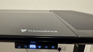 Thunder X3 Lab-X gaming desk in a living room