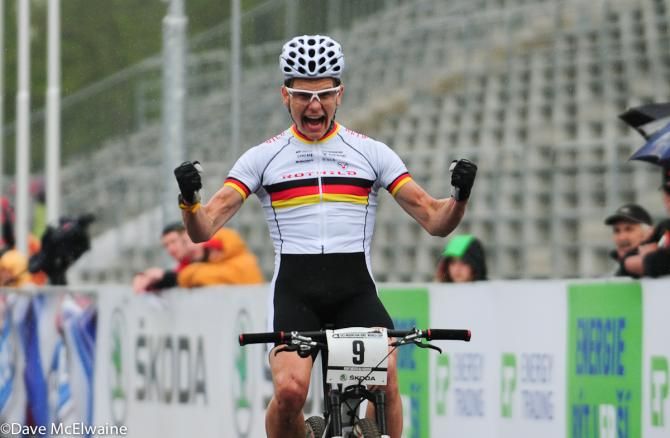 Lukas Baum (Germany) seemed pretty stoked with his bonze medal performance