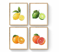 Set of 4 fruit print from Etsy