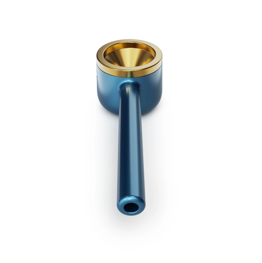 Blue pipe for cannabis