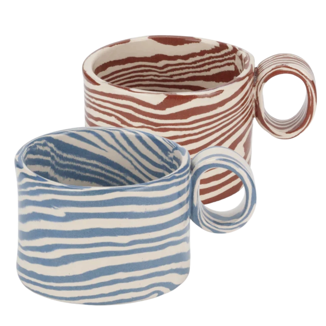 Henry Holland Studio, Blue & White Marble Hug Mug