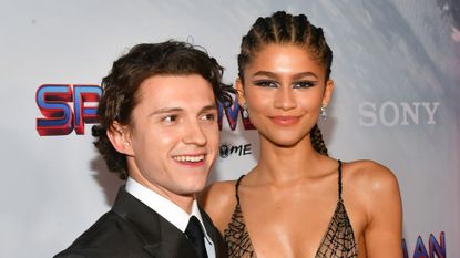 Zendaya and Tom Holland pictures at the premiere of 'Spider-Man: No Way Home.'