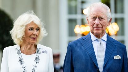 King Charles III and Queen Camilla attend a Garden Party on day one of their State Visit to the United States of America, on April 27, 2026